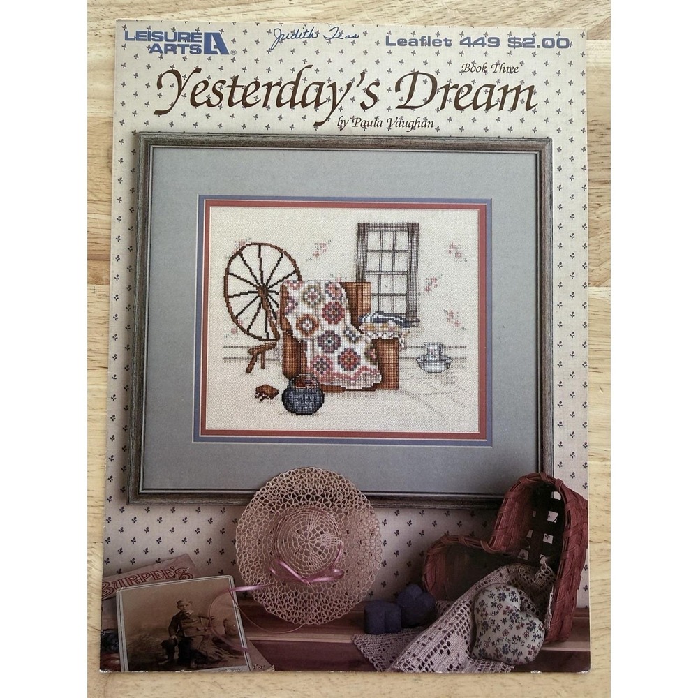 Yesterday's Dream by Paula Vaughan‎ Leisure Arts Cross Stitch Pattern Leaflet